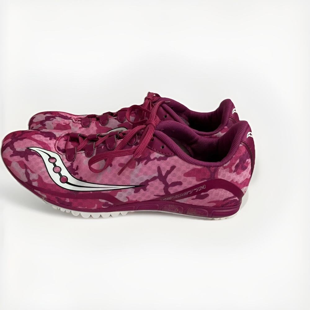 Womens Saucony Vendetta Racing Running Shoes Pink Size 11